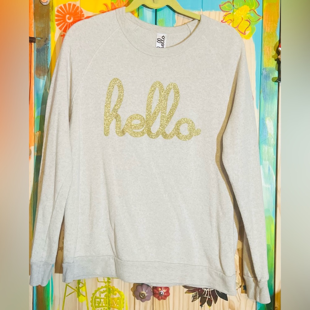 Hello Cream Sweatshirt